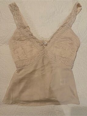 Heartloom Cream Lace Pleated Camisole